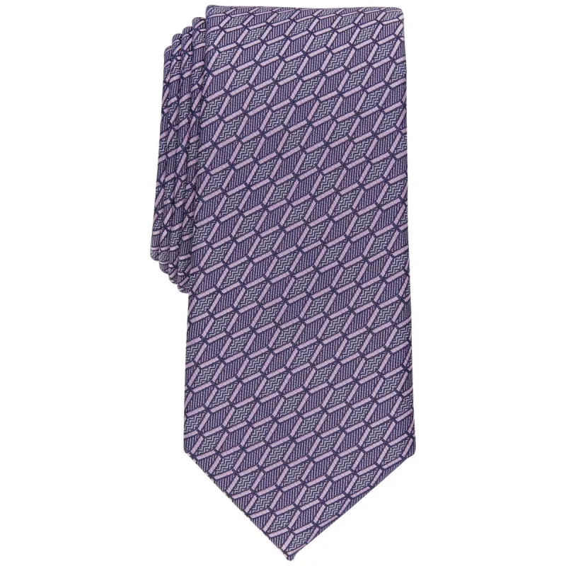 Alfani Men's Harper Geo Print Tie Purple Size Regular sold by Zulily
