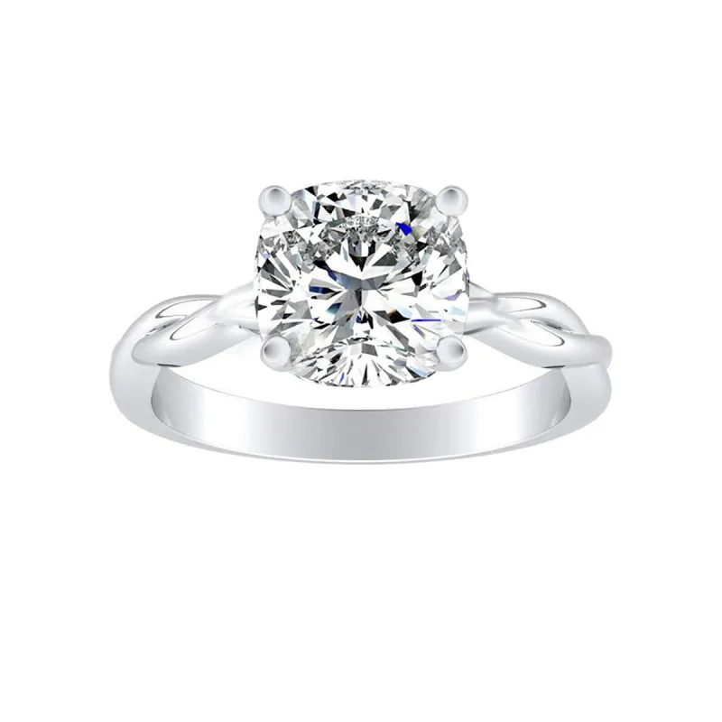 Auriya 14k Gold 1ctw Cushion Cut Solitaire Moissanite Engagement Ring sold by Zulily