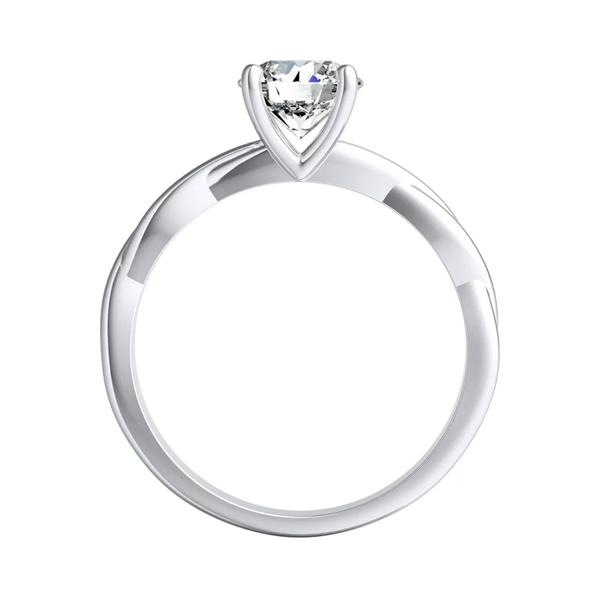 Auriya 14k Gold 1ctw Cushion Cut Solitaire Moissanite Engagement Ring sold by Zulily product image thumbnail 4