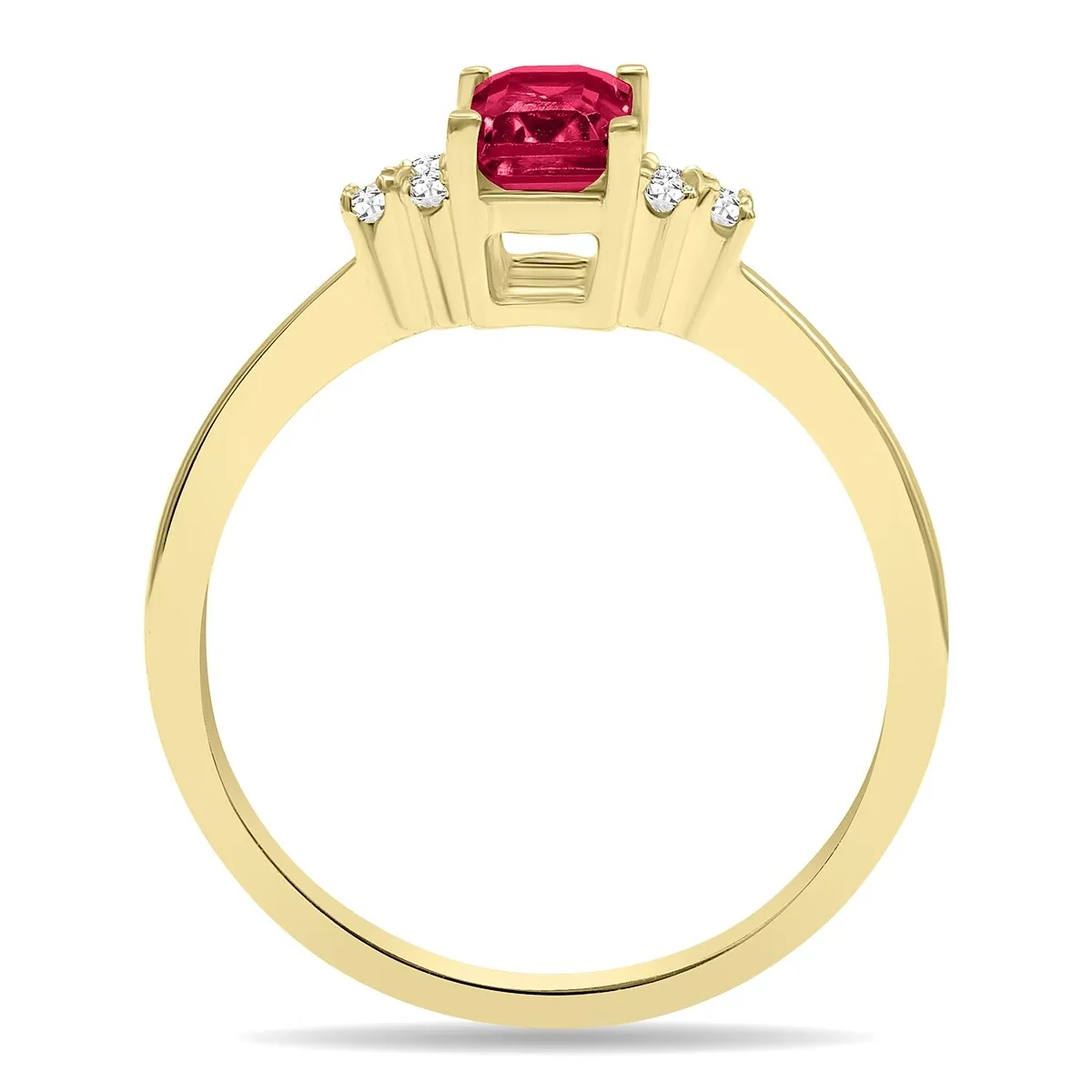 Garnet and Diamond Regal Ring in 10k Yellow Gold sold by Zulily product image thumbnail 3