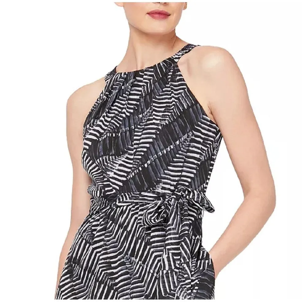 Slny Women's Gray Printed Sleeveless Halter Maxi Sheath Dress Charcoal Size 6 sold by Zulily product image thumbnail 3