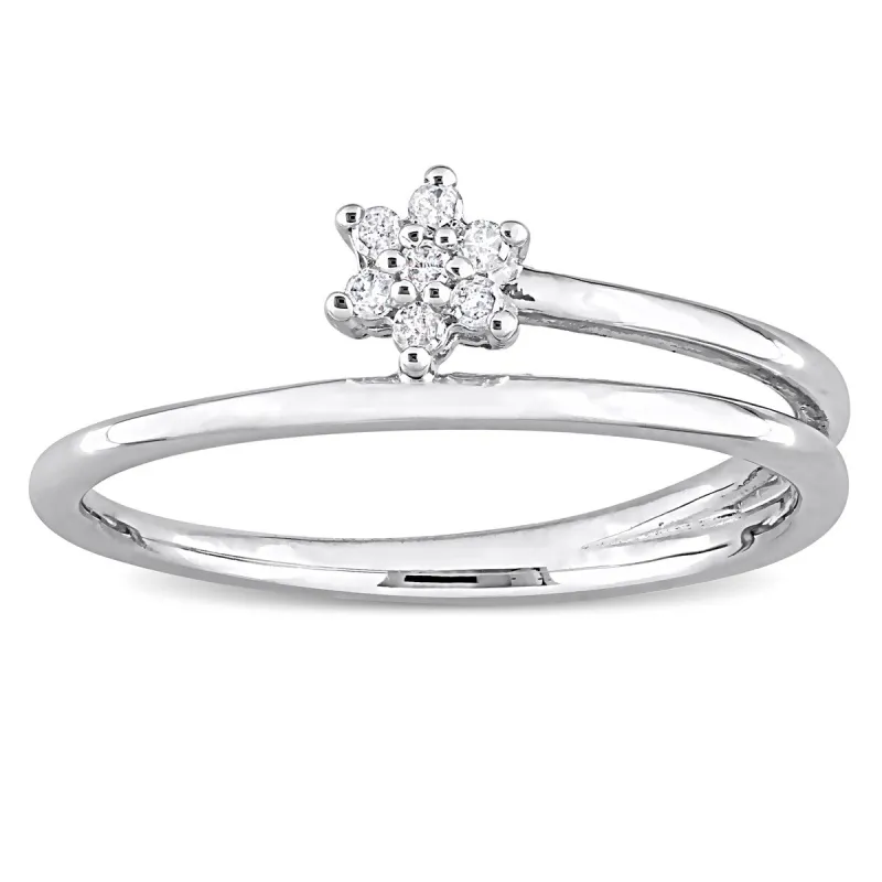Miadora Diamond Accent Floral Wrap Promise Ring in Sterling Silver sold by Zulily