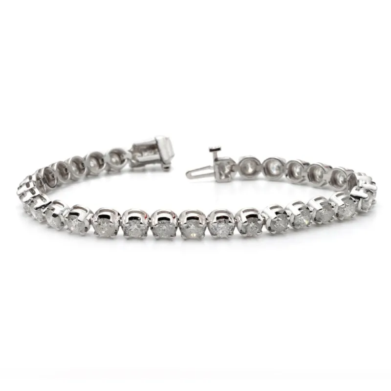 14k Gold 10ct TDW Round Diamond Tennis Bracelet sold by Zulily