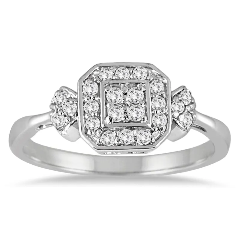 1/4 Carat TW Diamond Ring in 10K White Gold sold by Zulily
