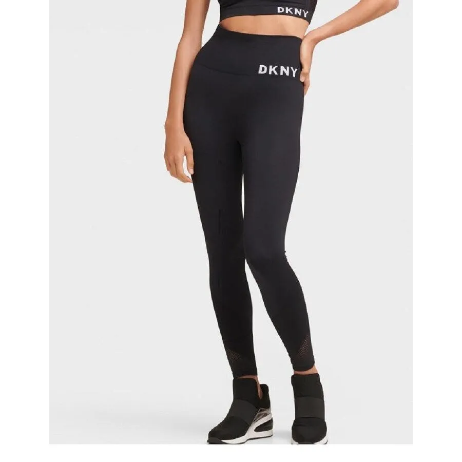 DKNY Women's Sport Velvet Colorblocked High-Waist Leggings Black Size Extra Small sold by Zulily