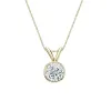 Auriya 14-karat Gold 0.50ctw Round Solitaire Lab Grown Diamond Necklace Bezel (H-I VS) - 0.5 sold by Zulily