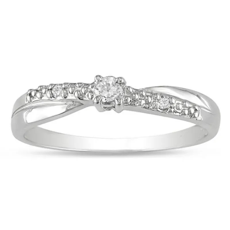 10k White Gold Diamond Accent Promise Ring sold by Zulily