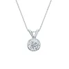 Auriya 14-karat Gold 0.50ctw Round Solitaire Lab Grown Diamond Necklace Bezel (H-I VS) - 0.5 sold by Zulily
