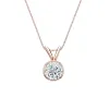 Auriya 14-karat Gold 0.50ctw Round Solitaire Lab Grown Diamond Necklace Bezel (H-I VS) - 0.5 sold by Zulily