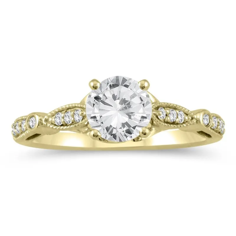 AGS Certified 1 1/10 Carat TW Diamond Engagement Ring in 14K Yellow Gold (J-K Color, I2-I3 Clarity) sold by Zulily