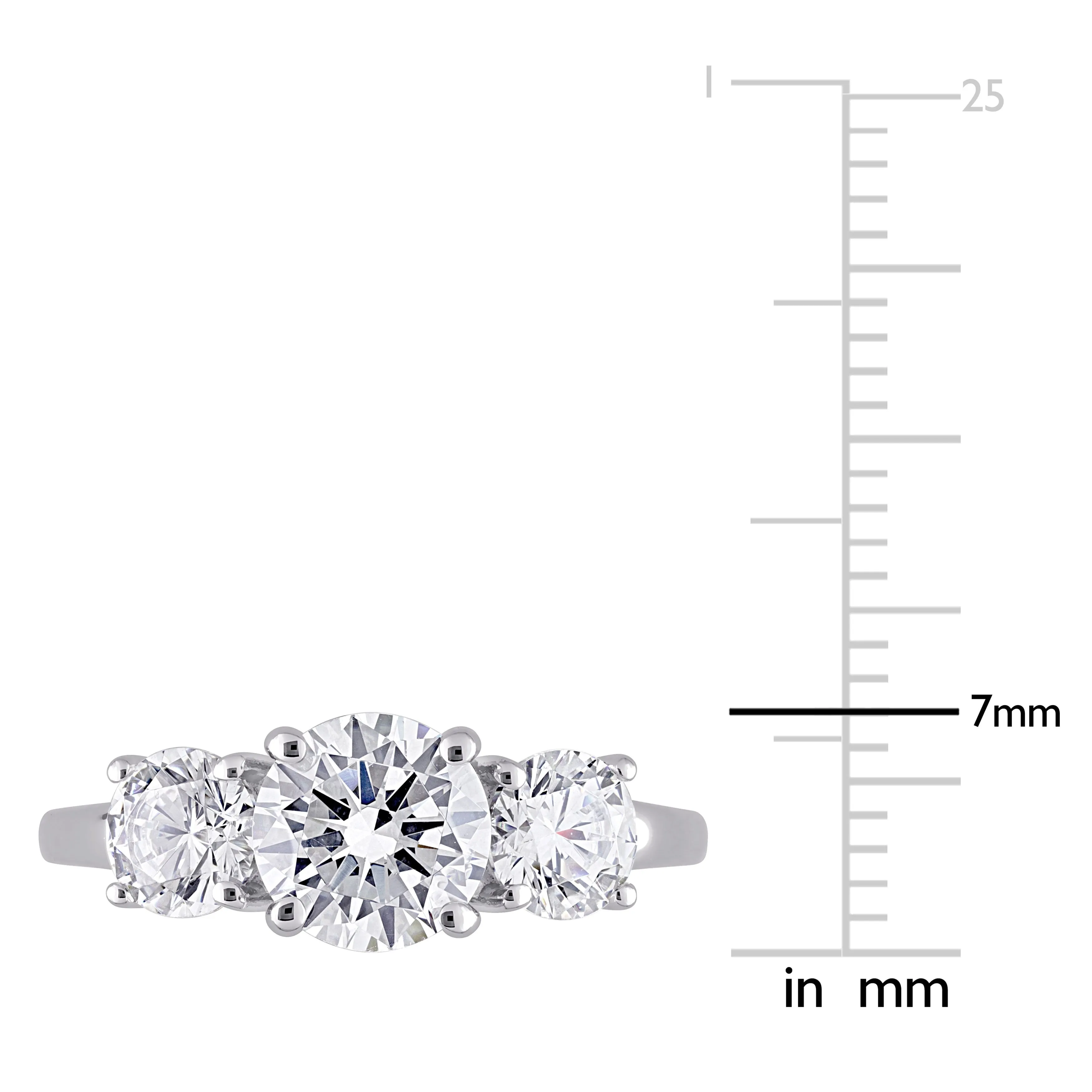 Miadora 3 3/4ct TGW Cubic Zirconia 3-Stone Ring in Sterling Silver sold by Zulily product image thumbnail 3