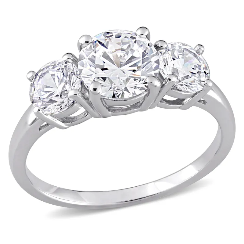 Miadora 3 3/4ct TGW Cubic Zirconia 3-Stone Ring in Sterling Silver sold by Zulily