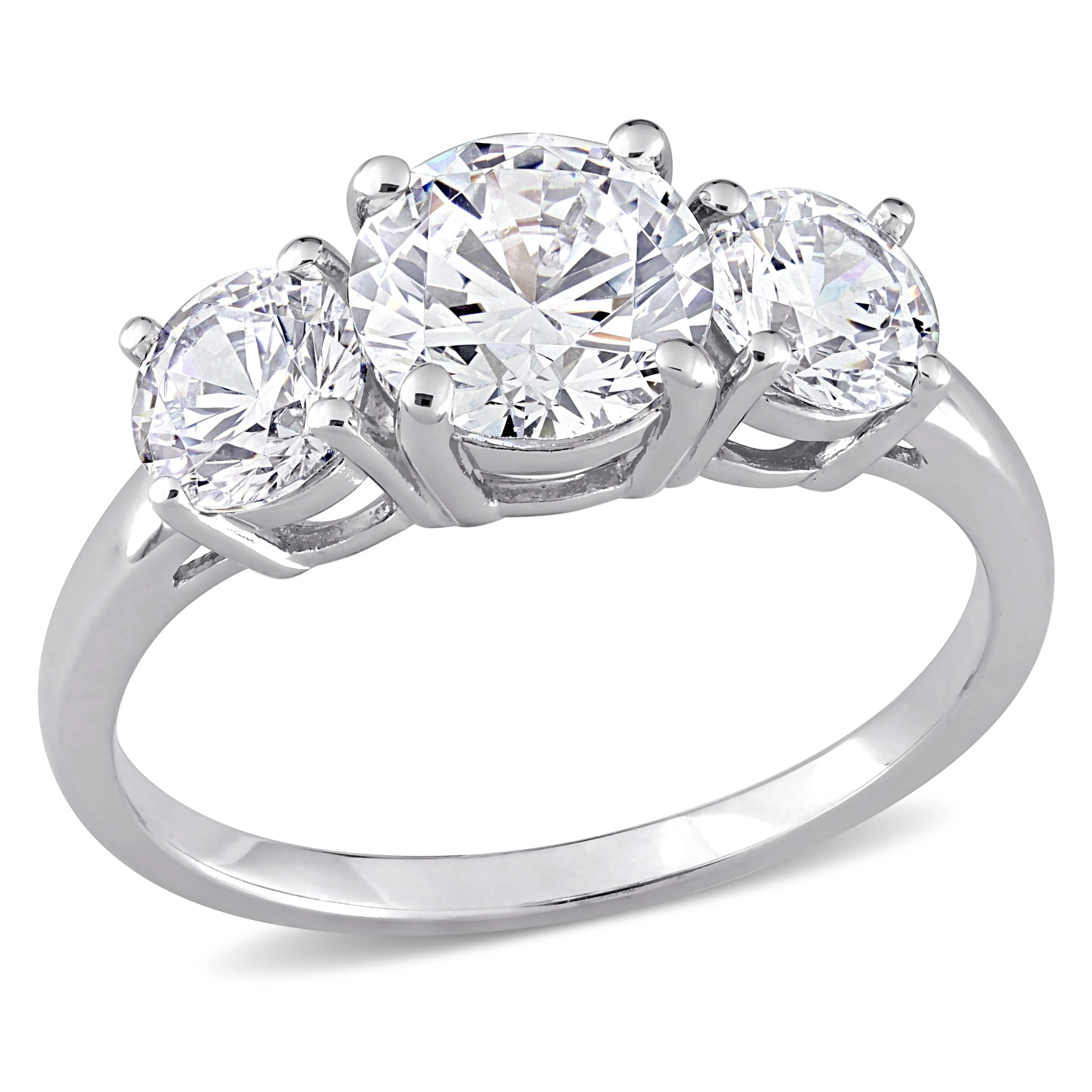 Miadora 3 3/4ct TGW Cubic Zirconia 3-Stone Ring in Sterling Silver sold by Zulily