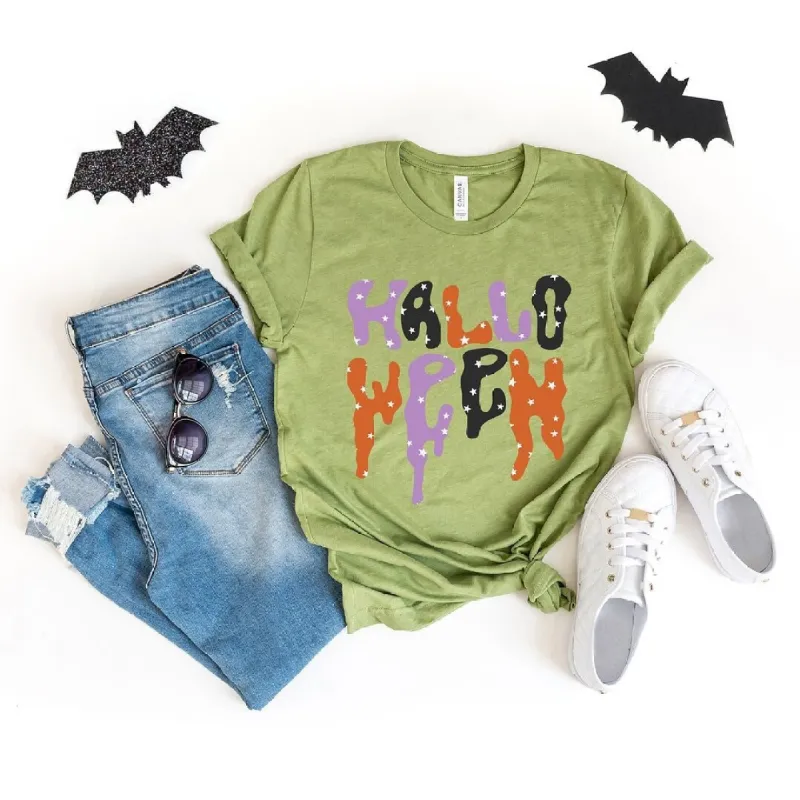 Dripping Halloween Stars Short Sleeve Tee sold by Zulily