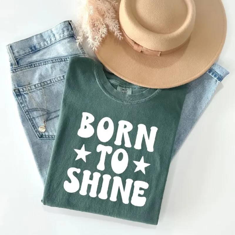 Born To Shine Stars Garment Dyed Tee sold by Zulily