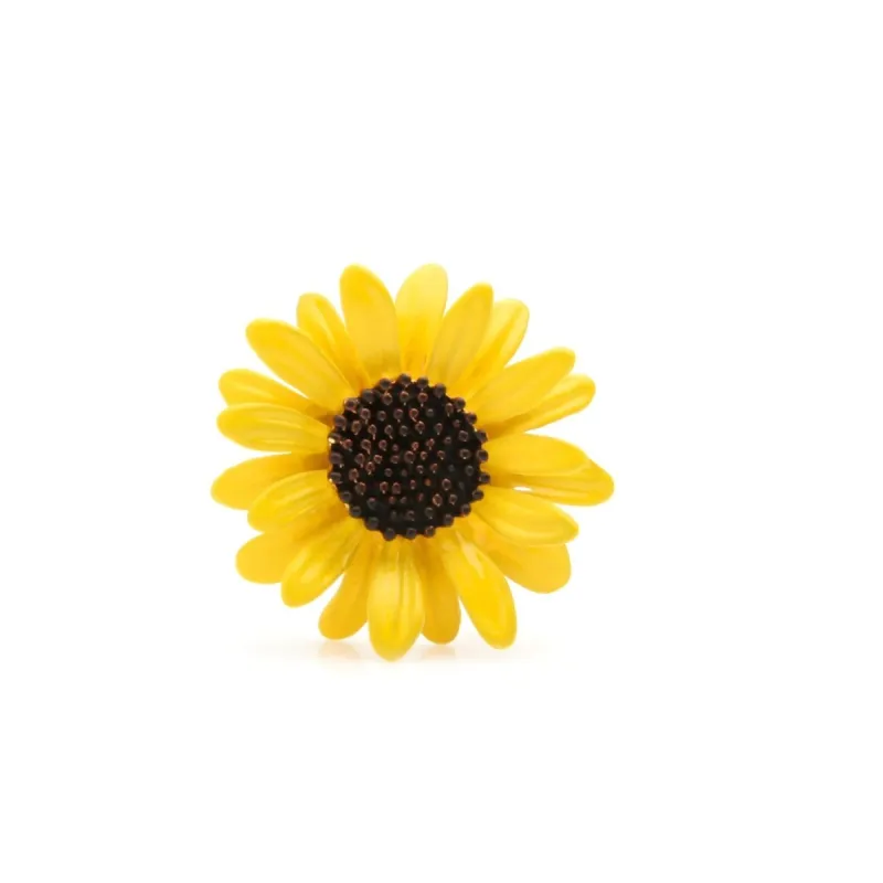 Yellow Sunflower Brooch made by Zulily
