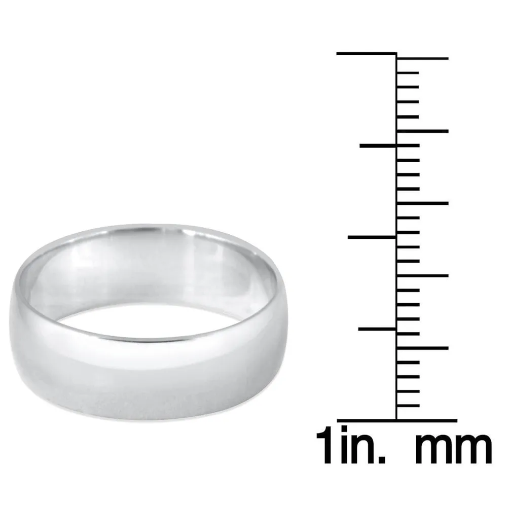 Marquee Jewels 14k White Gold 6-millimeter Domed Comfort Fit Wedding Band sold by Zulily product image thumbnail 3