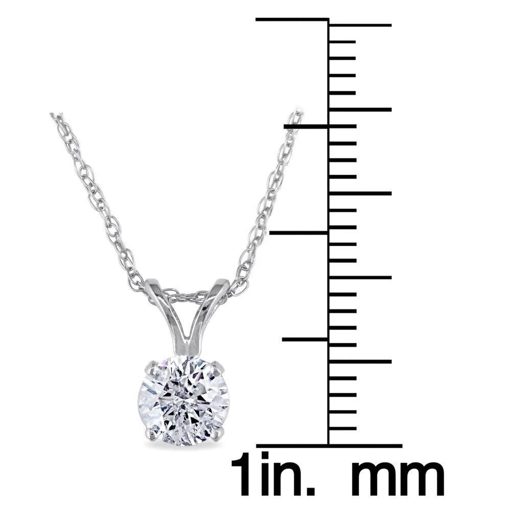 Miadora 14k Gold 1/2ct TDW Diamond Solitaire Necklace sold by Zulily product image thumbnail 5