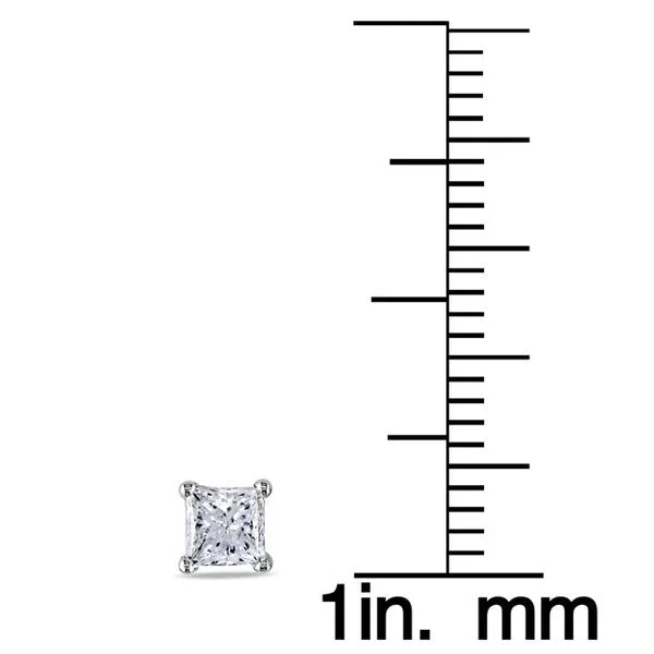 Miadora 14k Gold 3/4ct TDW Princess-cut Diamond Stud Earrings sold by Zulily product image thumbnail 4