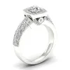 De Couer 2ct TDW Diamond Halo Ring (H-I, I2) - White sold by Zulily