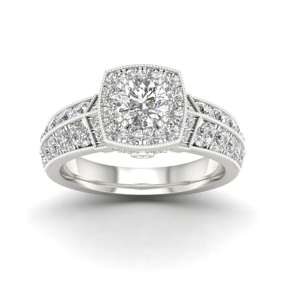 De Couer 2ct TDW Diamond Halo Ring (H-I, I2) - White sold by Zulily