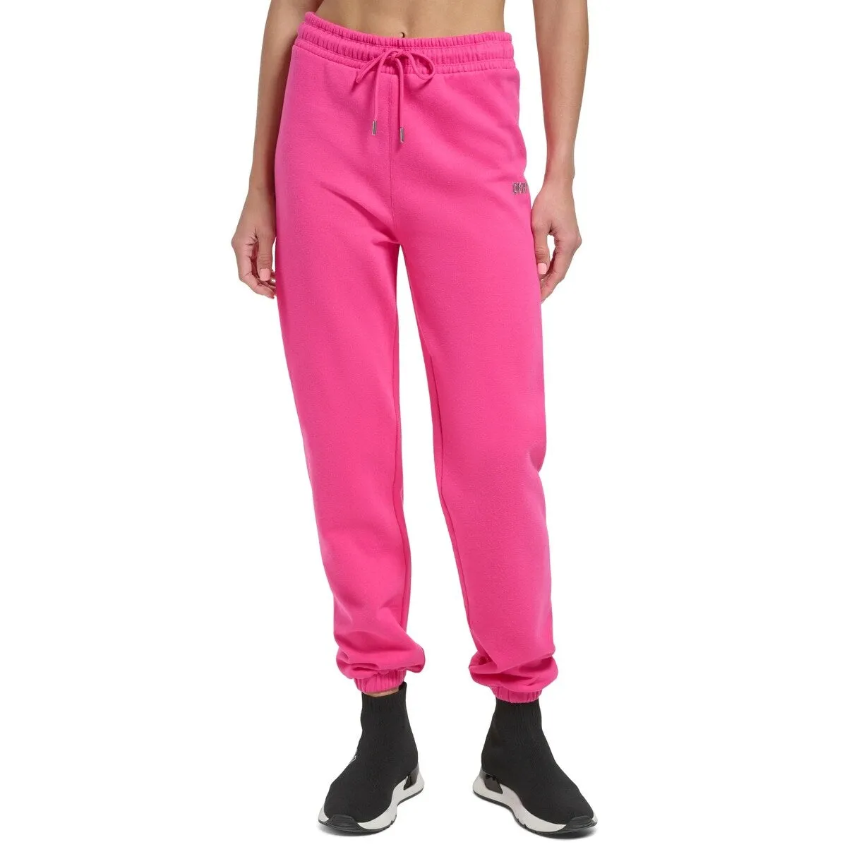 DKNY Women's Metallic Logo Sweatpant Jogger Pink Size L sold by Zulily product image thumbnail 2