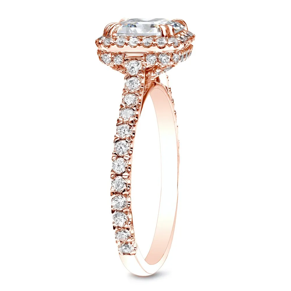 Auriya 14k Rose Gold 1 3/4ctw Cushion-cut Halo Diamond Engagement Ring Certified sold by Zulily product image thumbnail 2