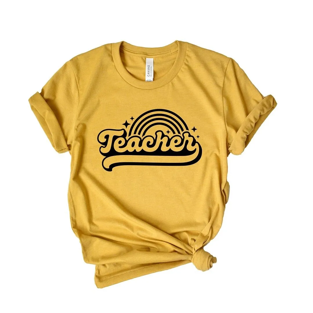 Teacher Rainbow Short Sleeve Tee sold by Zulily product image thumbnail 2