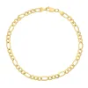 14K Yellow Gold Filled 4.3MM Figaro Bracelet with Lobster Clasp sold by Zulily