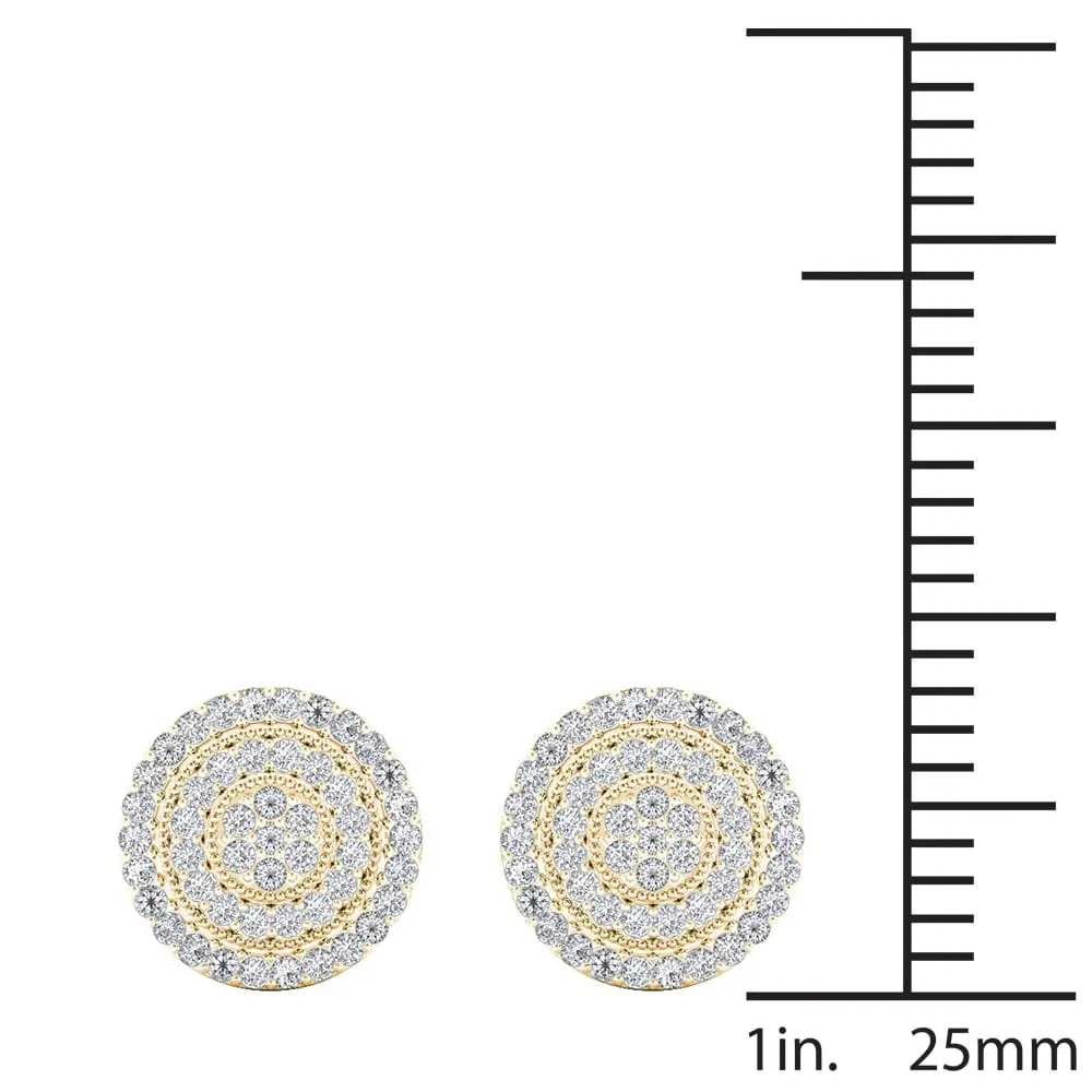 De Couer 10k Yellow Gold 1/4ct TDW Diamond Halo Earring sold by Zulily product image thumbnail 4