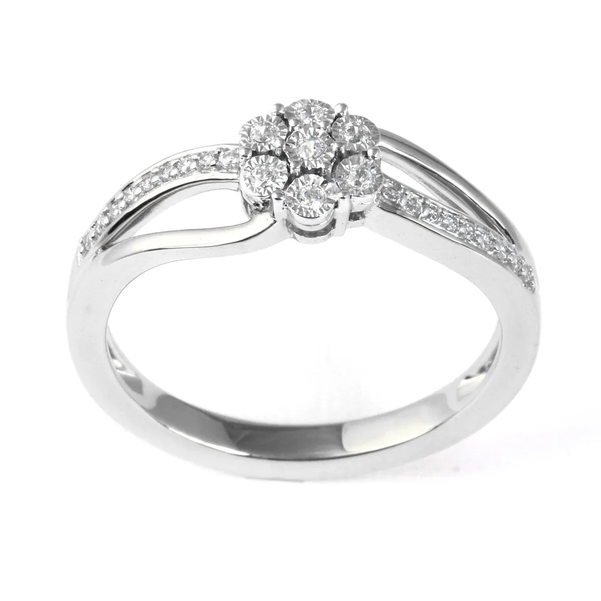 1/10 ct TDW Diamond Promise Ring in Silver by De Couer sold by Zulily product image thumbnail 4