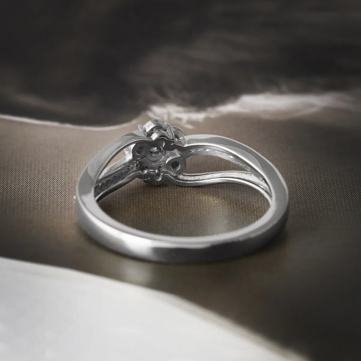 1/10 ct TDW Diamond Promise Ring in Silver by De Couer sold by Zulily product image thumbnail 2