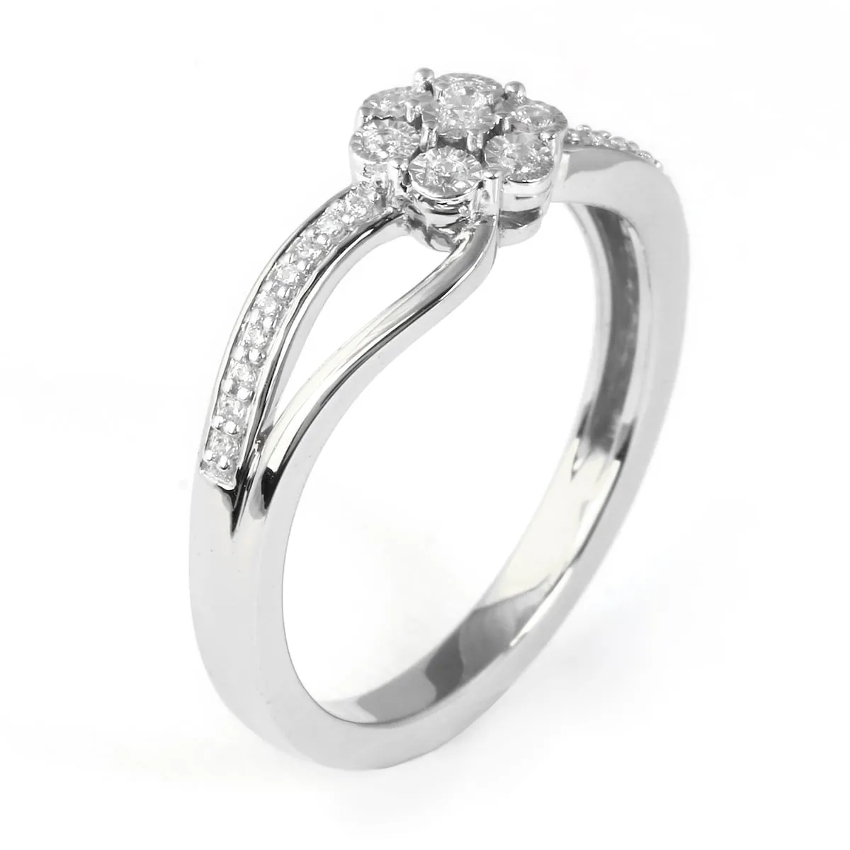 1/10 ct TDW Diamond Promise Ring in Silver by De Couer sold by Zulily product image thumbnail 5