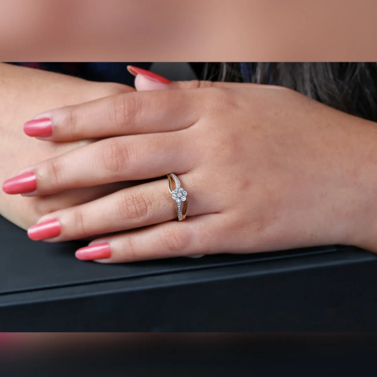 1/10 ct TDW Diamond Promise Ring in Silver by De Couer sold by Zulily product image thumbnail 3