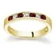 Ruby and Diamond Stackable Channel Ring sold by Zulily