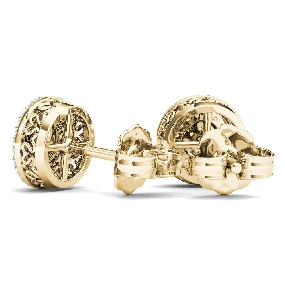 De Couer 10k Yellow Gold 1/4ct TDW Diamond Halo Earring sold by Zulily product image thumbnail 3