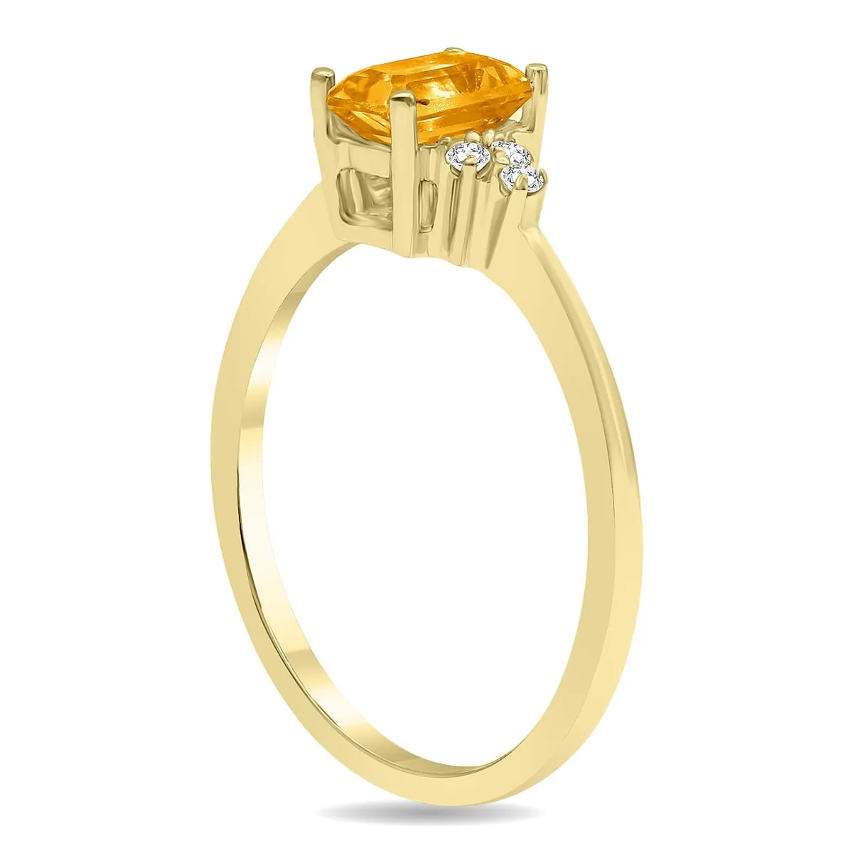 Citrine and Diamond Regal Ring in 10k Yellow Gold sold by Zulily product image thumbnail 2