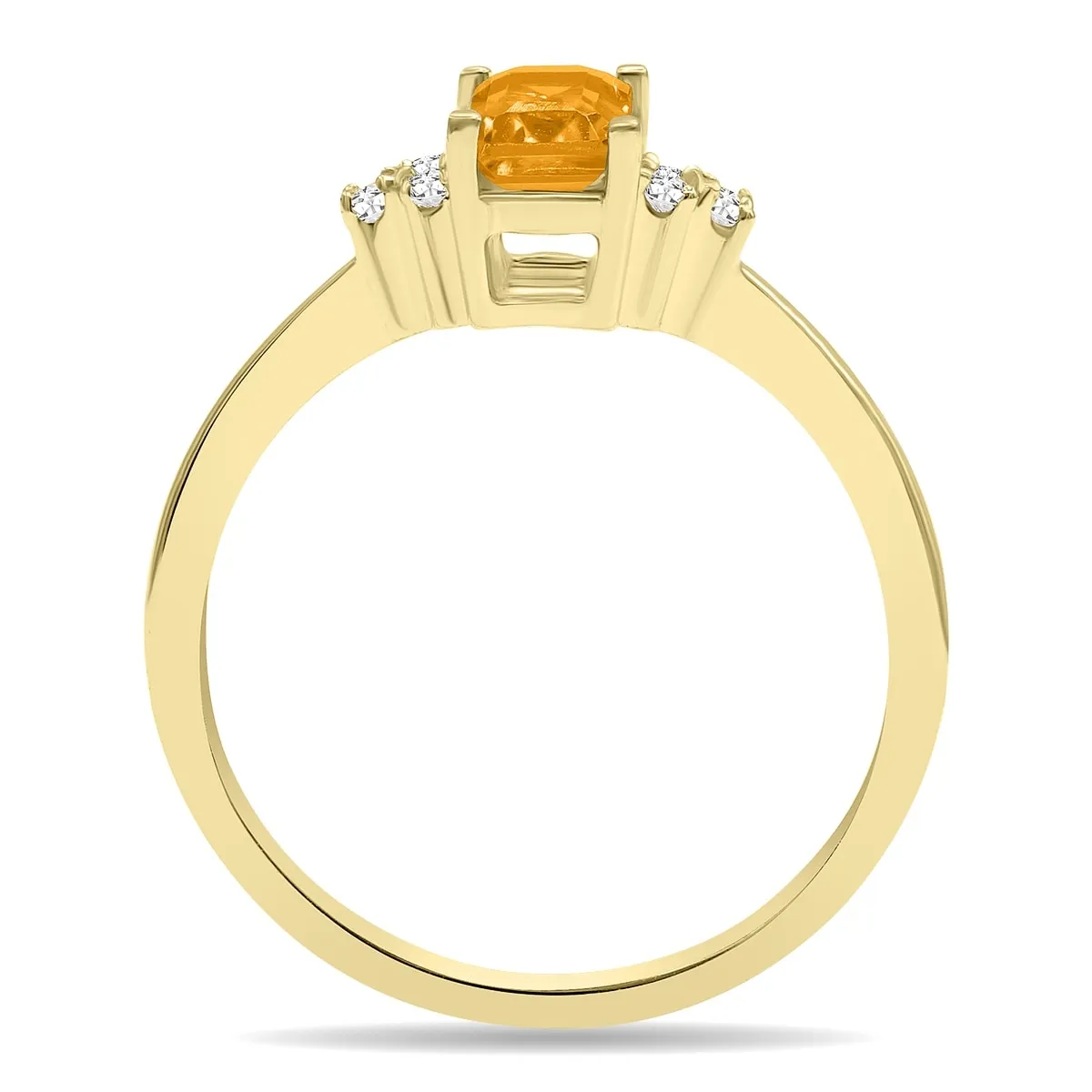 Citrine and Diamond Regal Ring in 10k Yellow Gold sold by Zulily product image thumbnail 3