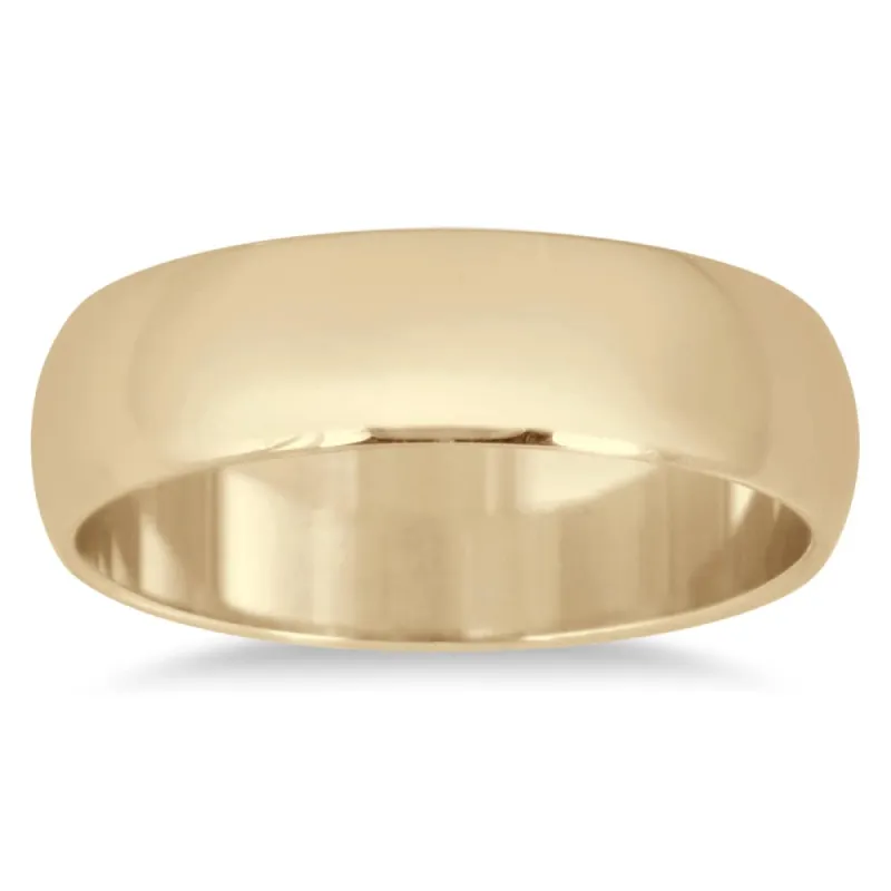 Marquee Jewels 10k Yellow Gold 5-millimeter Domed Comfort Fit Wedding Band sold by Zulily