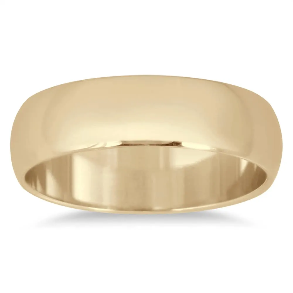 Marquee Jewels 10k Yellow Gold 5-millimeter Domed Comfort Fit Wedding Band sold by Zulily