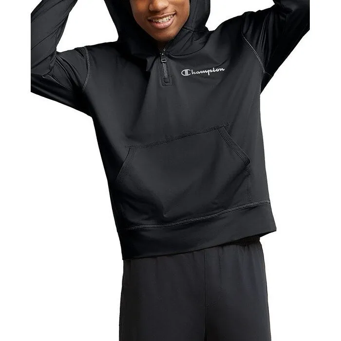 Champion Men's All Day Mvp Quarter Zip Hoodie Black Size XX-Large sold by Zulily