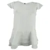 Tommy Hilfiger Women's Ruffled Peplum Hem Top -White Size Small sold by Zulily