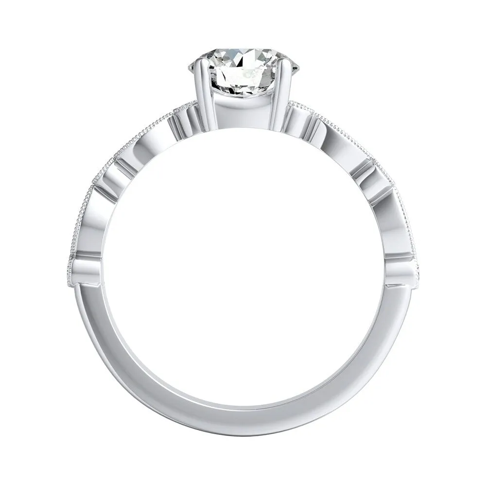 Auriya 14k Gold Vintage 2ct Round Moissanite Engagement Ring sold by Zulily