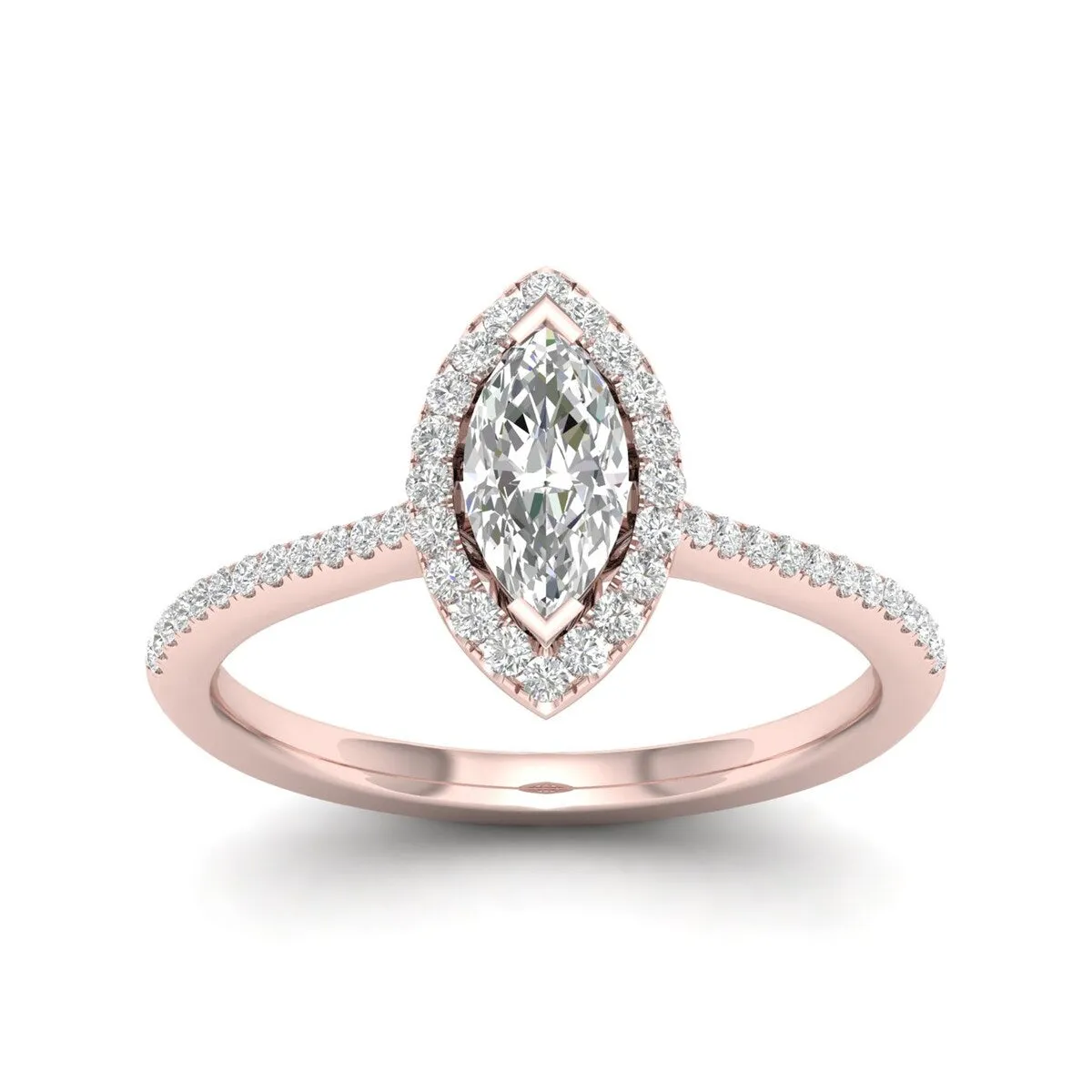 De Couer 10k Gold 1/3ct TDW Diamond Halo Engagement Ring - White sold by Zulily product image thumbnail 2