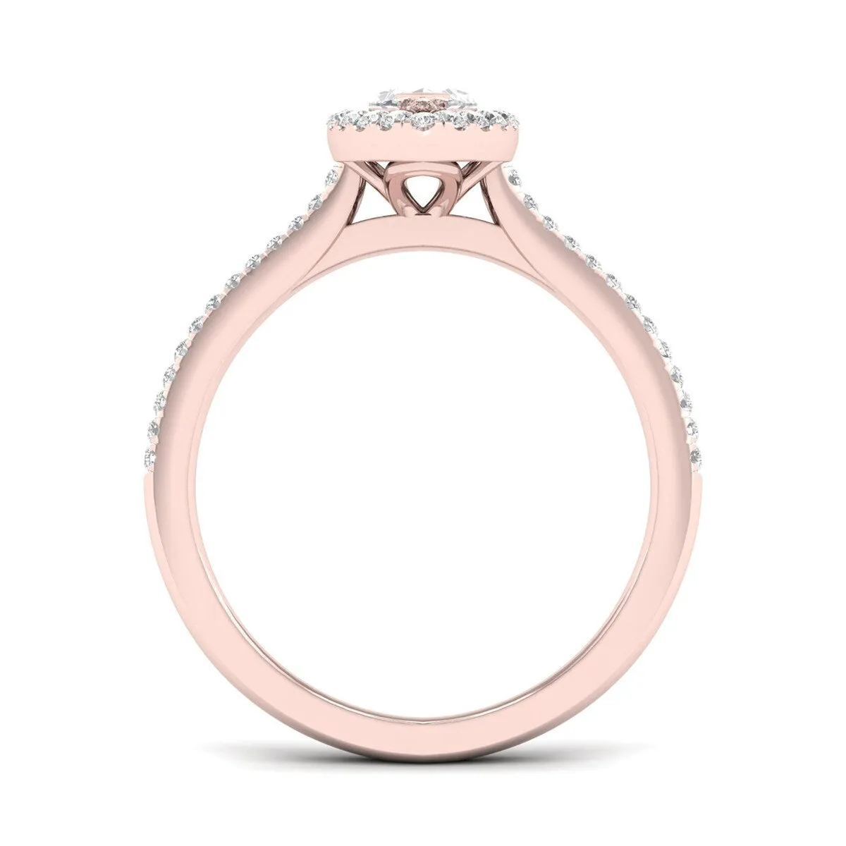 De Couer 10k Gold 1/3ct TDW Diamond Halo Engagement Ring - White sold by Zulily product image thumbnail 4