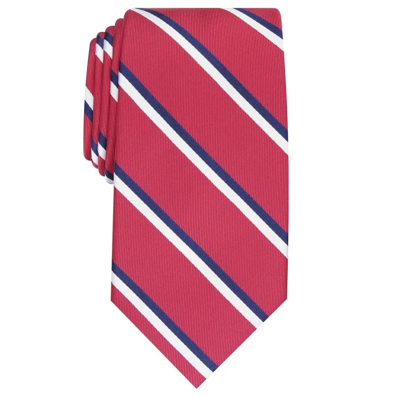 Club Room Men's Classic Stripe Tie Red Size Regular - One Size sold by Zulily