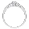 Miadora 1/10ct TDW Diamond and Created White Sapphire Solitaire Engagement Ring in Sterling Silver sold by Zulily