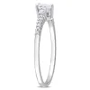 Miadora 1/10ct TDW Diamond and Created White Sapphire Solitaire Engagement Ring in Sterling Silver sold by Zulily