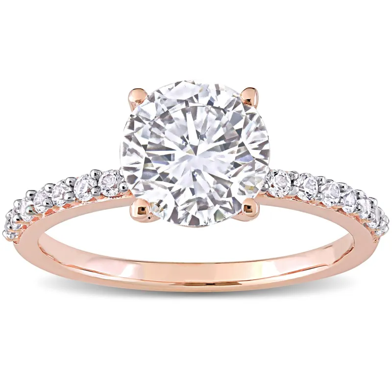 Miadora 10k Rose Gold 2 3/4ct TGW Created White Sapphire Solitaire Engagement Ring sold by Zulily
