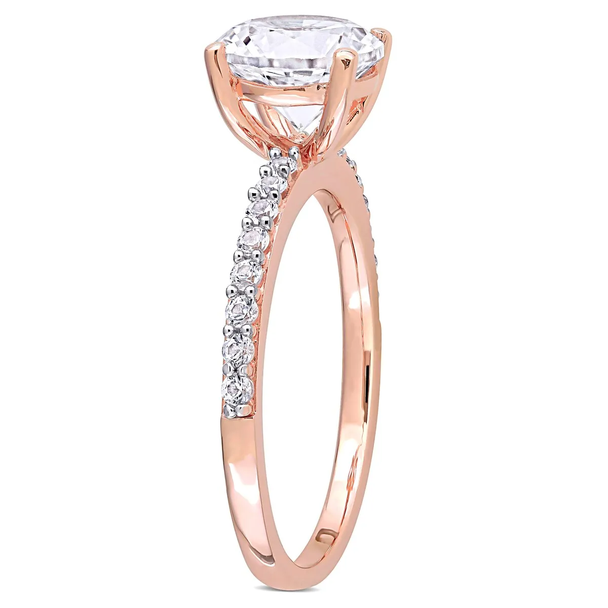 Miadora 10k Rose Gold 2 3/4ct TGW Created White Sapphire Solitaire Engagement Ring sold by Zulily product image thumbnail 2